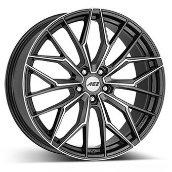 AEZ PORTO dark 8x18 5x112 ET44 Leštená čelná plocha / matné grafitové lakovanie