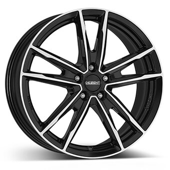 DEZENT KF dark 6.5x16 5x114.3 ET50 Leštená čelná plocha / čierne lakovanie