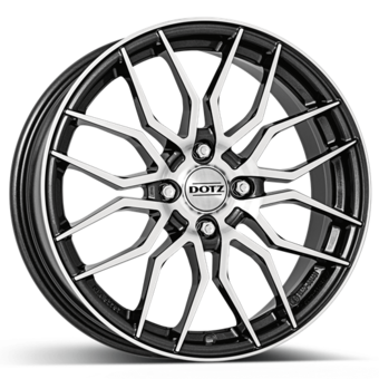 DOTZ LimeRock dark 7x17 4x100 ET37 Gunmetal/polished