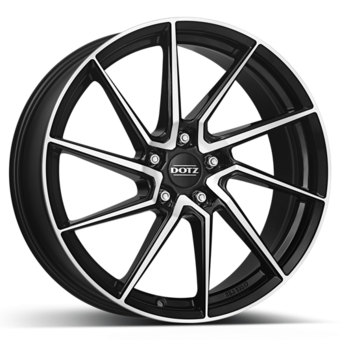 DOTZ Spa dark 7.5x17 5x100 ET45 Black/polished
